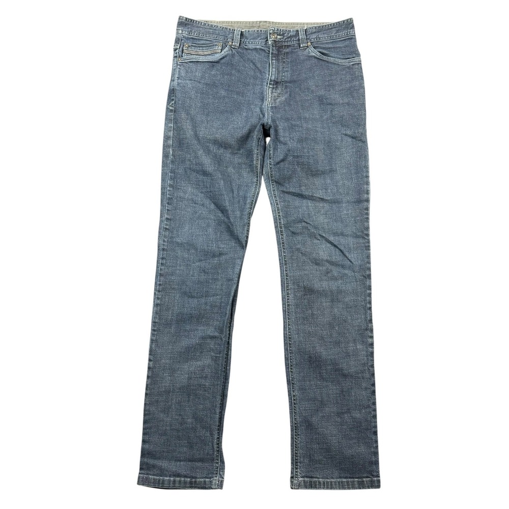 Prana Jeans Men 32x31 Blue Theorem Medium Wash Stretch Denim 5 Pocket Pants‎